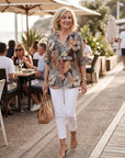 CORFU - Fern Frame Soft Print Blouse Top