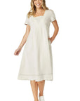 GORDON SMITH - Lino Le Marais Dress - Natural