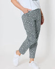 GORDON SMITH - Oasis Print Slim Leg Pant - Navy/White