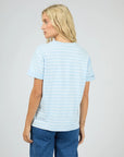 ALL ABOUT EVE - AAE Washed Stripe Tee - Ocean Blue