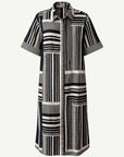 CORFU - Navy/Cream Geometric Dress