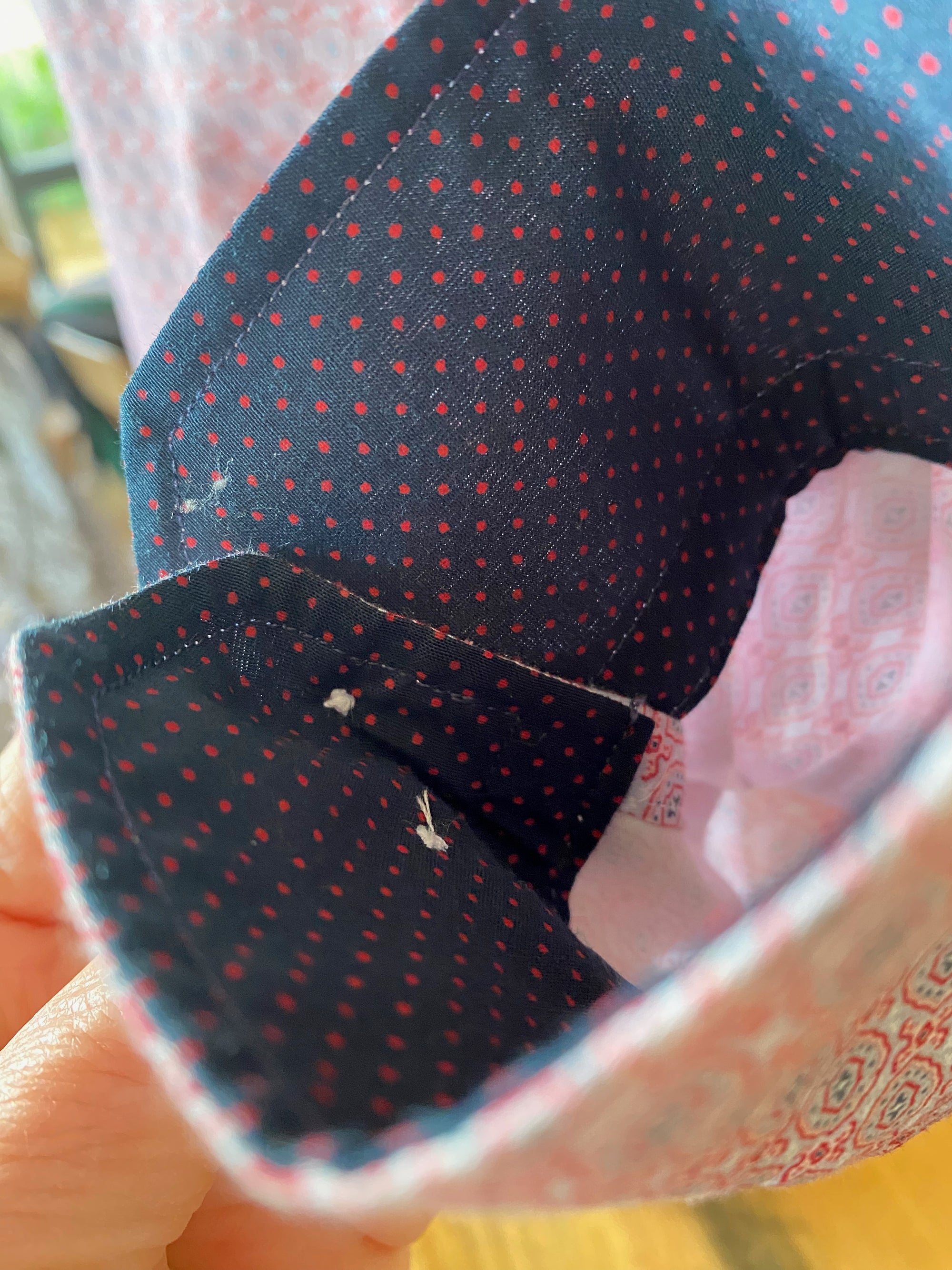 MENDORAL SHIRTS- Red Patterned Long Sleeved Casual Shirt.