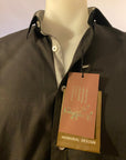 MENDORAL SHIRTS- BLACK Long Sleeved Casual Shirt.
