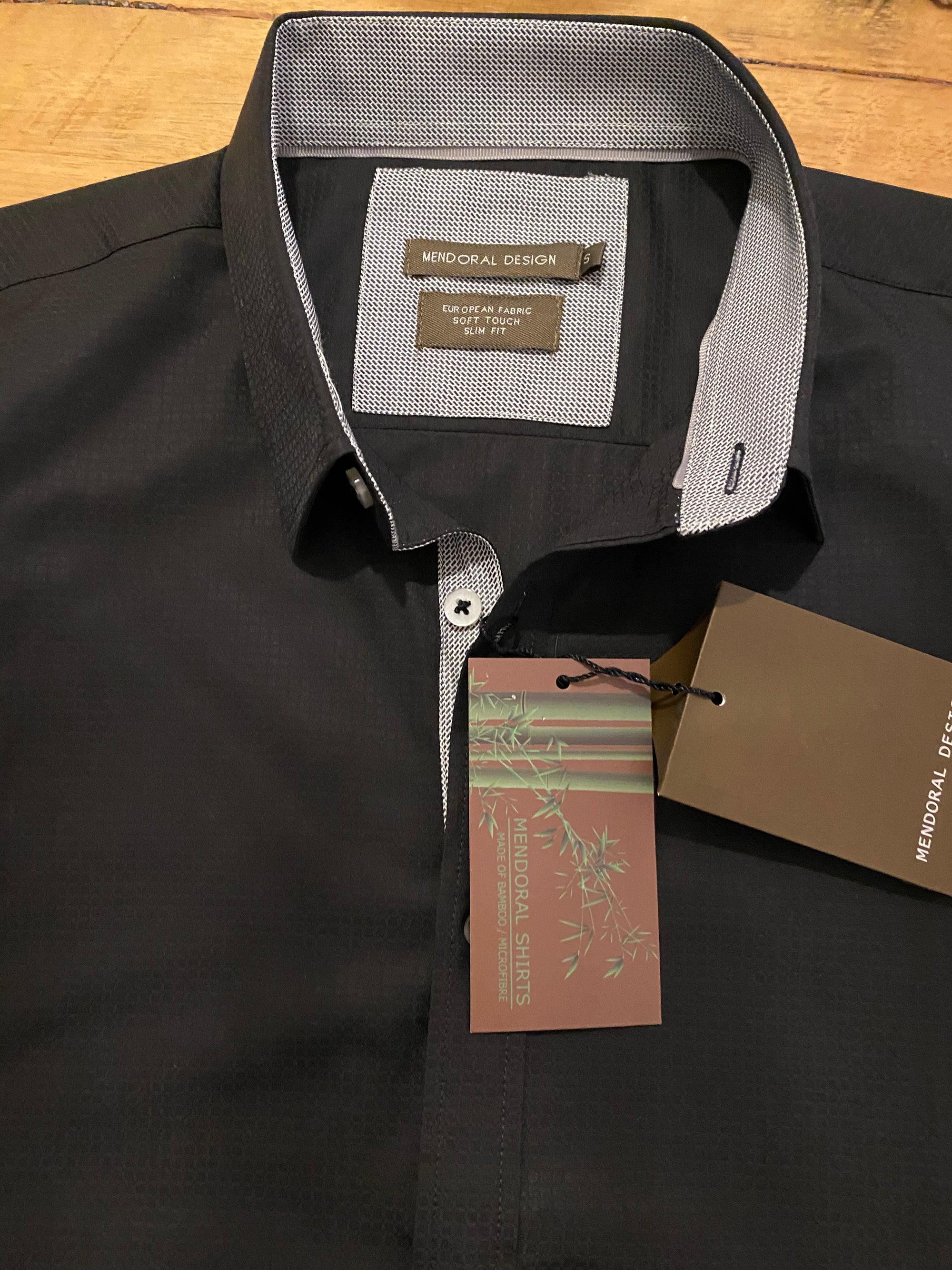 MENDORAL SHIRTS- BLACK Long Sleeved Casual Shirt.