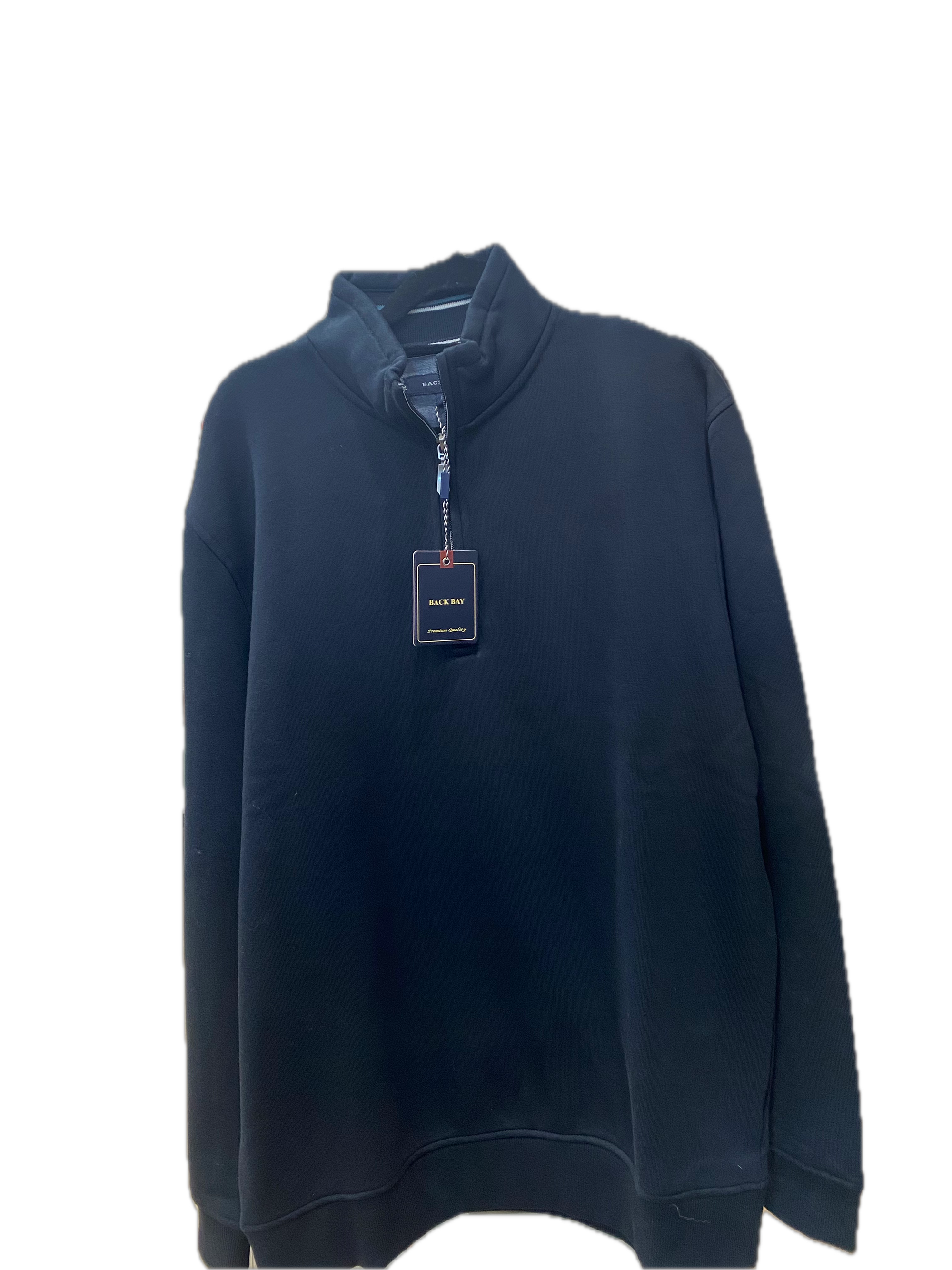Back Bay- 1/4 Zip Fleecy.  Navy