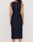 MINK PINK - Raya Denim Belted Midi Dress - Indigo Blue