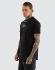 KISS CHACEY - Black Division Dual Curved Tee - Black