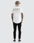 KISS CHACEY - Division Dual Curved Tee - White