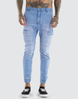 NENA AND PASADENA-  KISS CHACEY Salem Cargo Jogger Crystal Blue