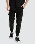 NENA AND PASADENA -  KISS CHACEY Salem Cargo Jogger.  Vintage Black