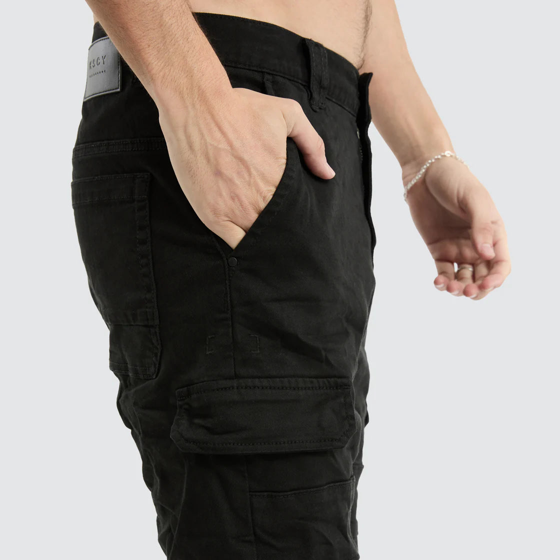 NENA AND PASADENA -  KISS CHACEY Salem Cargo Jogger.  Vintage Black