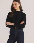 MINK PINK- MINKPINK - Pipper Rib Knit Jumper - Black
