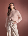 MINK PINK MYLES KNIT JUMPER - BLUSH PINK
