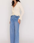 MINK PINK - Miracle Ruffled Cardigan - Ecru