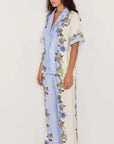 MINK PINK - Blue & Cream Floral Resort Shirt