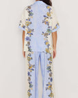 MINK PINK - Blue & Cream Floral Resort Shirt