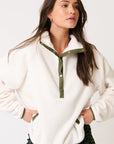 CARTEL AND WILLOW- Mattie Pullover. Cream/Khaki