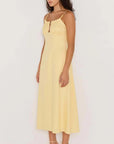 MINK PINK - Gigi Bias Midi Dress.  Butter Yellow Bias Cut Linen.
