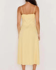 MINK PINK - Gigi Bias Midi Dress.  Butter Yellow Bias Cut Linen.