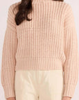 MINK PINK MYLES KNIT JUMPER - BLUSH PINK