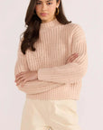 MINK PINK MYLES KNIT JUMPER - BLUSH PINK