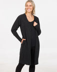 NATIVE WORLD- Longline Cardigan Charcoal
