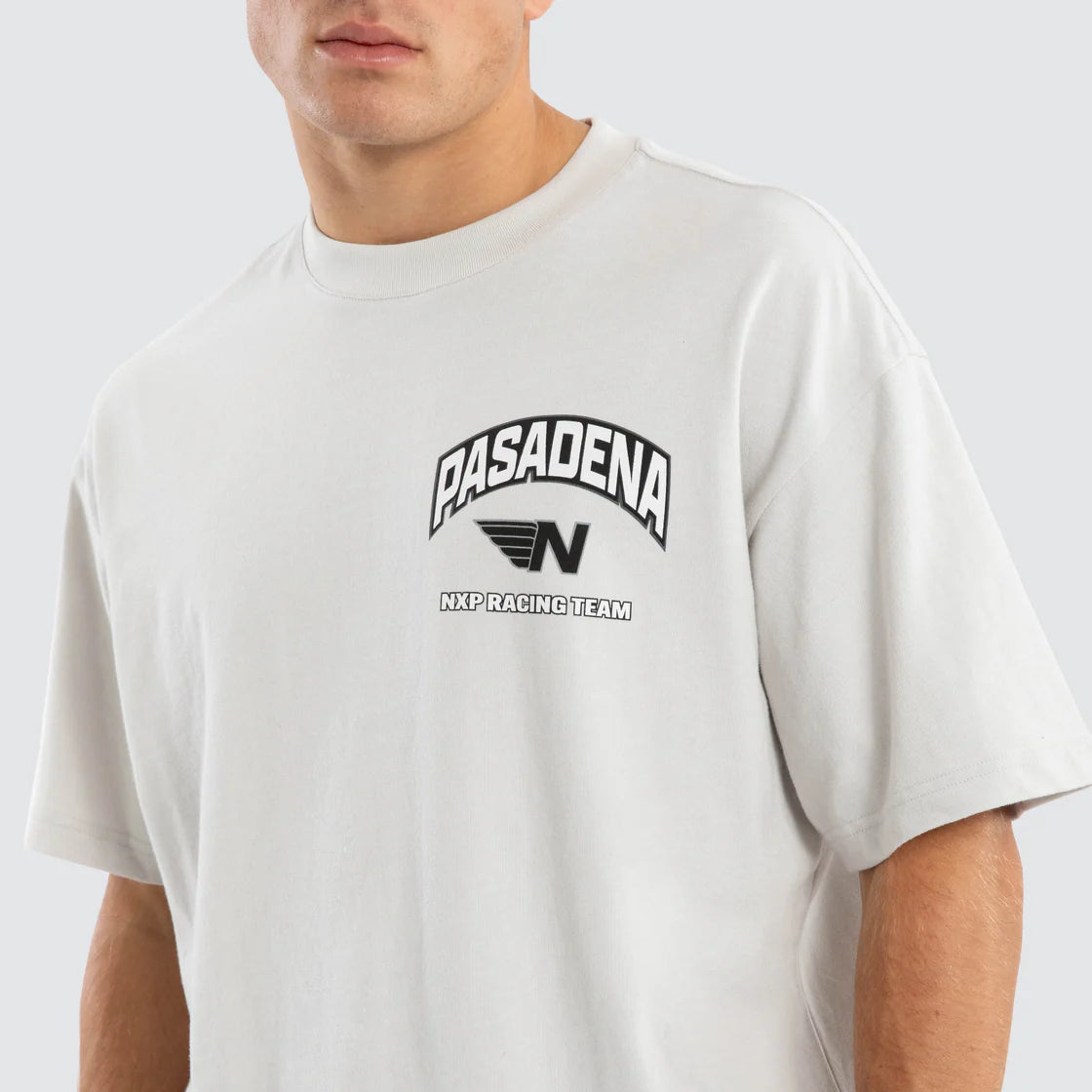 NENA AND PASADENA - Motor Raptor Tee.  Glacier Grey NPFT064