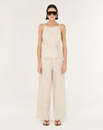 STAPLE THE LABEL - Cotton Blend Stripe Mid-Rise Pants