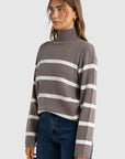 ORTC - Astrid Knit Turtle Neck - Espresso Stripe