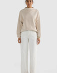 ORTC - Ava High Neck Jumper - Bone
