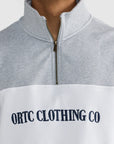 ORTC - Classic Logo Quarter Zip - Grey Marle & Navy