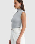 ORTC - Liv High Neck Rib Top - Grey Male