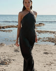 ORTC - Zia Linen Bias Cut Dress. Black