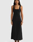 ORTC - Zoey Linen Full Length Dress. Black