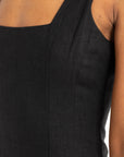 ORTC - Zoey Linen Full Length Dress. Black
