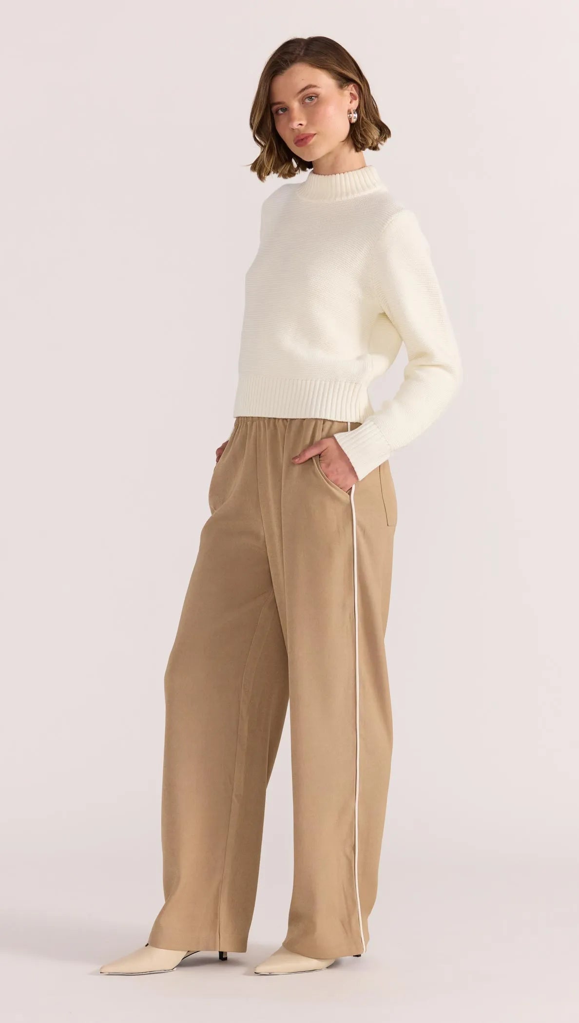 STAPLE THE LABEL-  Peyton Jumper.  Ivory