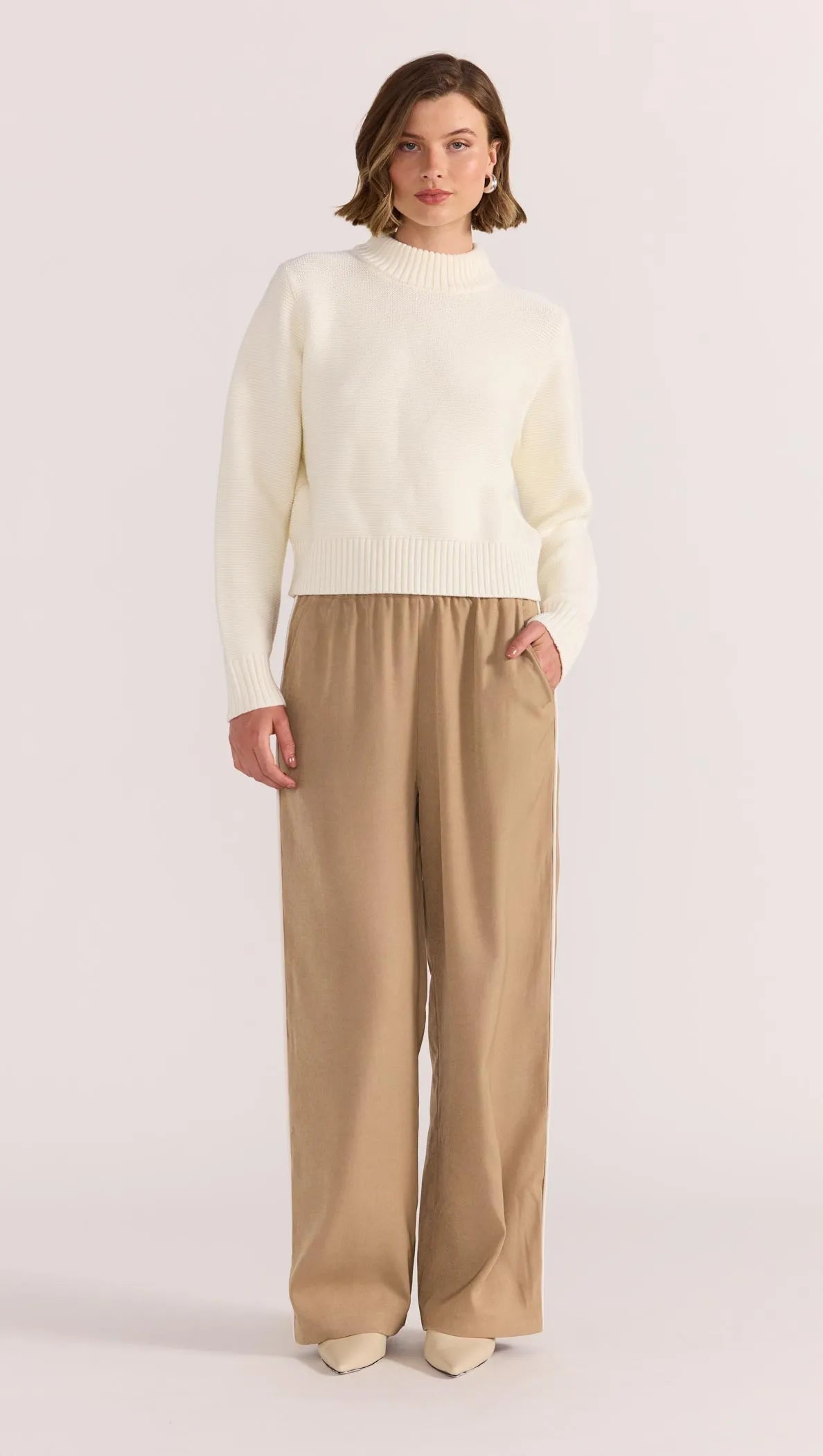STAPLE THE LABEL-  Peyton Jumper.  Ivory