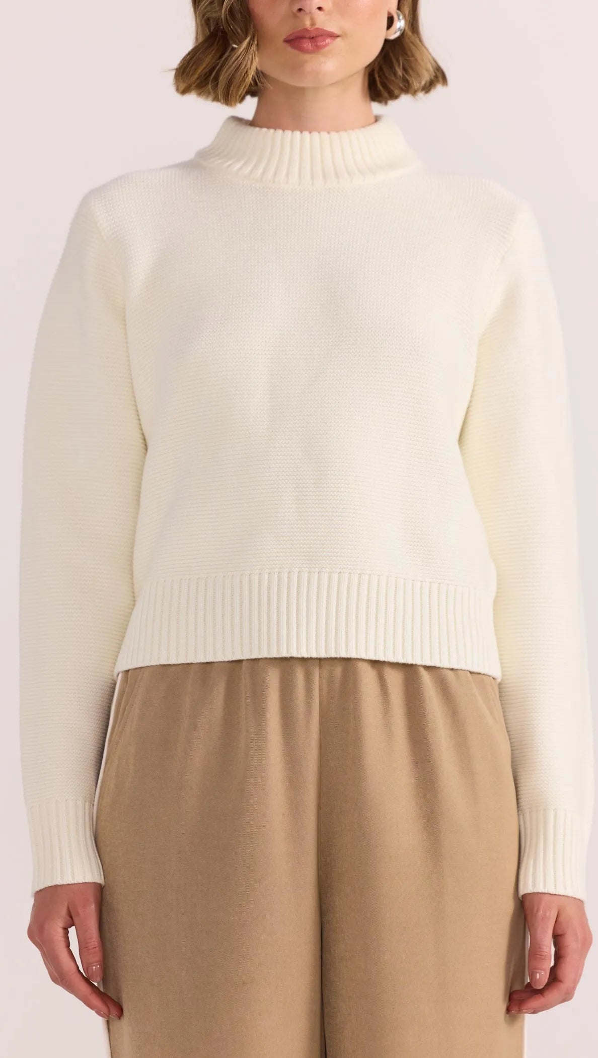 STAPLE THE LABEL-  Peyton Jumper.  Ivory