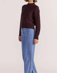 STAPLE THE LABEL-   PEYTON JUMPER.  Mahogany