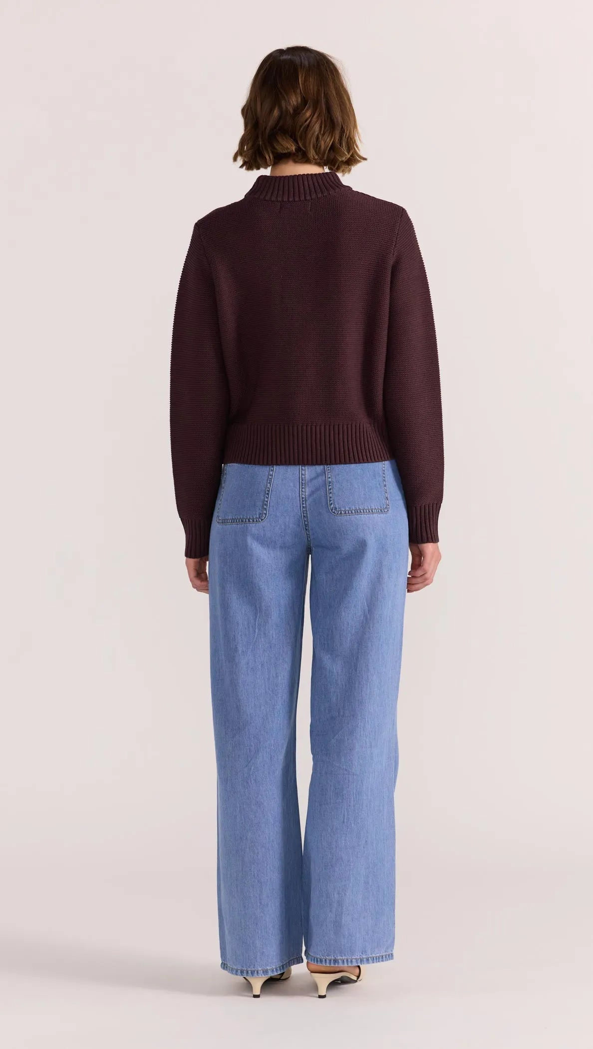 STAPLE THE LABEL-   PEYTON JUMPER.  Mahogany