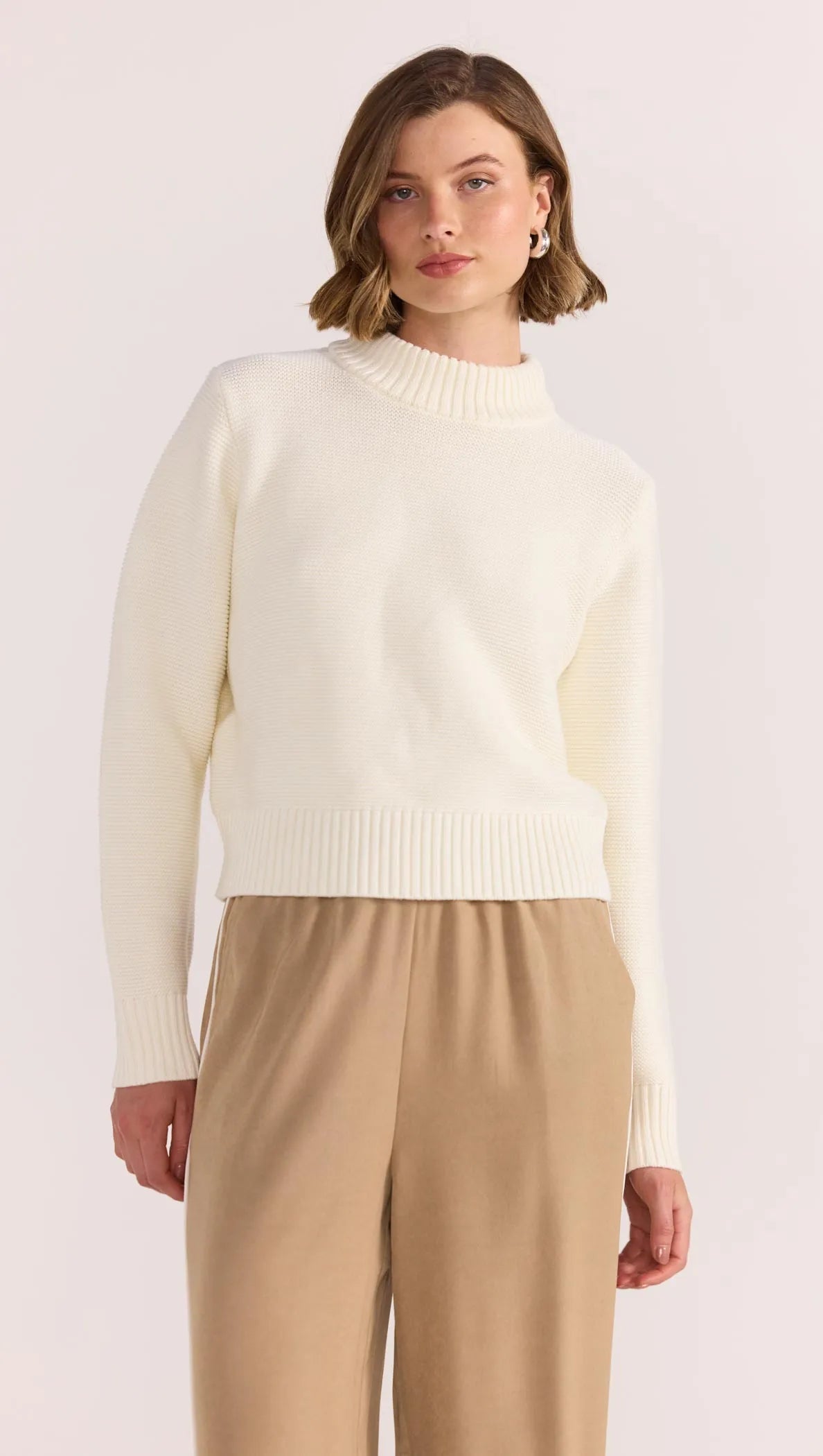 STAPLE THE LABEL-  Peyton Jumper.  Ivory