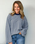 ALL ABOUT EVE - Paloma LS Stripe Tee - Nautical