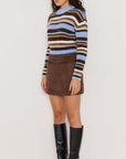 MINK PINK POET FLUFFY STRIPE SWEATER