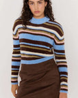MINK PINK POET FLUFFY STRIPE SWEATER