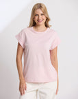 STELLA AND GEMMA - Cuff Tee. Pink Tulle
