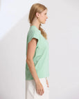 STELLA AND GEMMA - Cuff Tee. Snifter Green