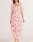 MINK PINK-  Bria Puff Sleeve Midi Dress