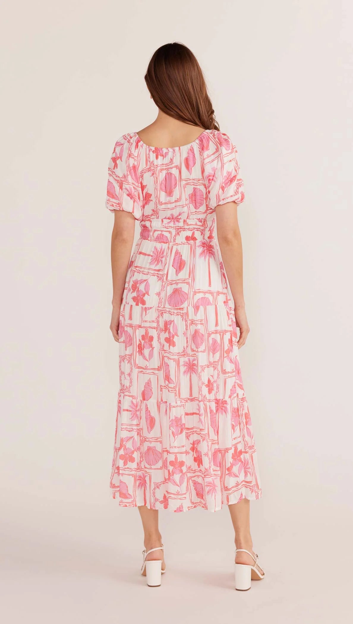 MINK PINK-  Bria Puff Sleeve Midi Dress