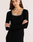 MINK PINK SANA BLANKET STITCH KNIT DRESS