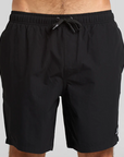 MAD HUEYS - Triple Anchor 18th Swim Volley Short - Black